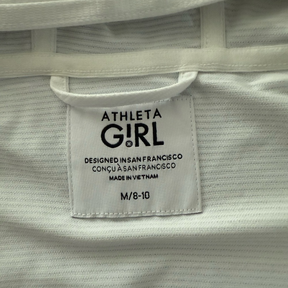 Athleta Girls White Zip-Up Jacket and windbreaker - Picture 5 of 7